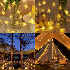 18 LEDs Star Shaped LED Fairy String Lights