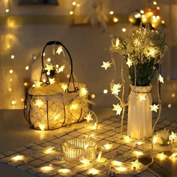 18 LEDs Star Shaped LED Fairy String Lights