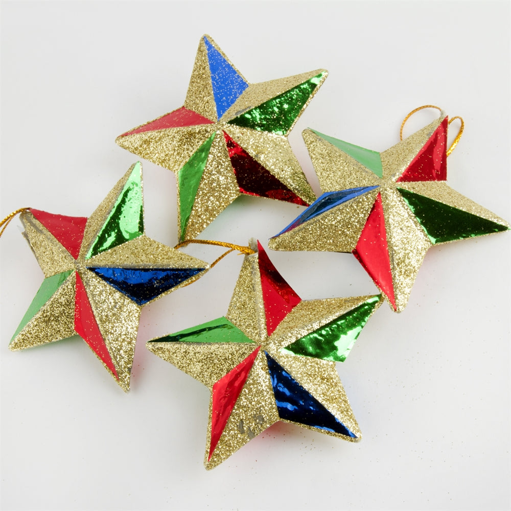 Christmas Tree Hanging Stars - 4 pcs