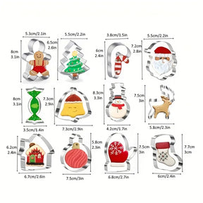 12-Piece Christmas Cookie Cutters Set