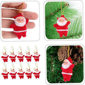 Mini Santa Claus Doll Pendant Hanging Ornaments, 6pcs