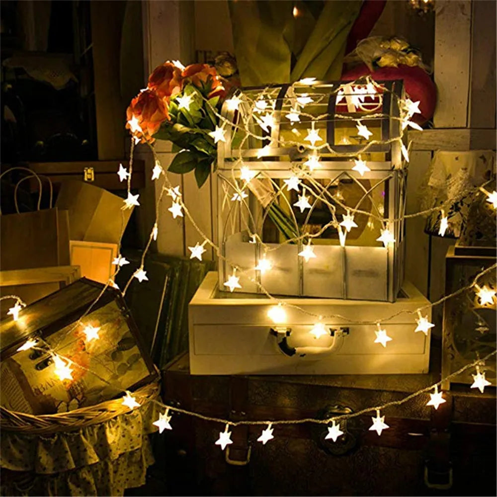 18 LEDs Star Shaped LED Fairy String Lights