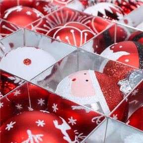 Plastic Christmas Ball Ornament for Home Decorations - 8cm