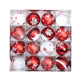 Plastic Christmas Ball Ornament for Home Decorations - 8cm