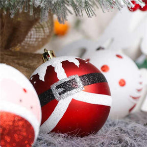 Plastic Christmas Ball Ornament for Home Decorations - 8cm