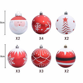 Plastic Christmas Ball Ornament for Home Decorations - 8cm