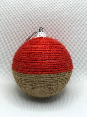 Rope-Crafted Christmas Balls - Set of 3