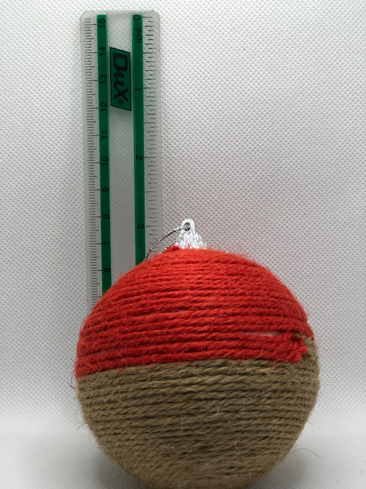 Rope-Crafted Christmas Balls - Set of 3