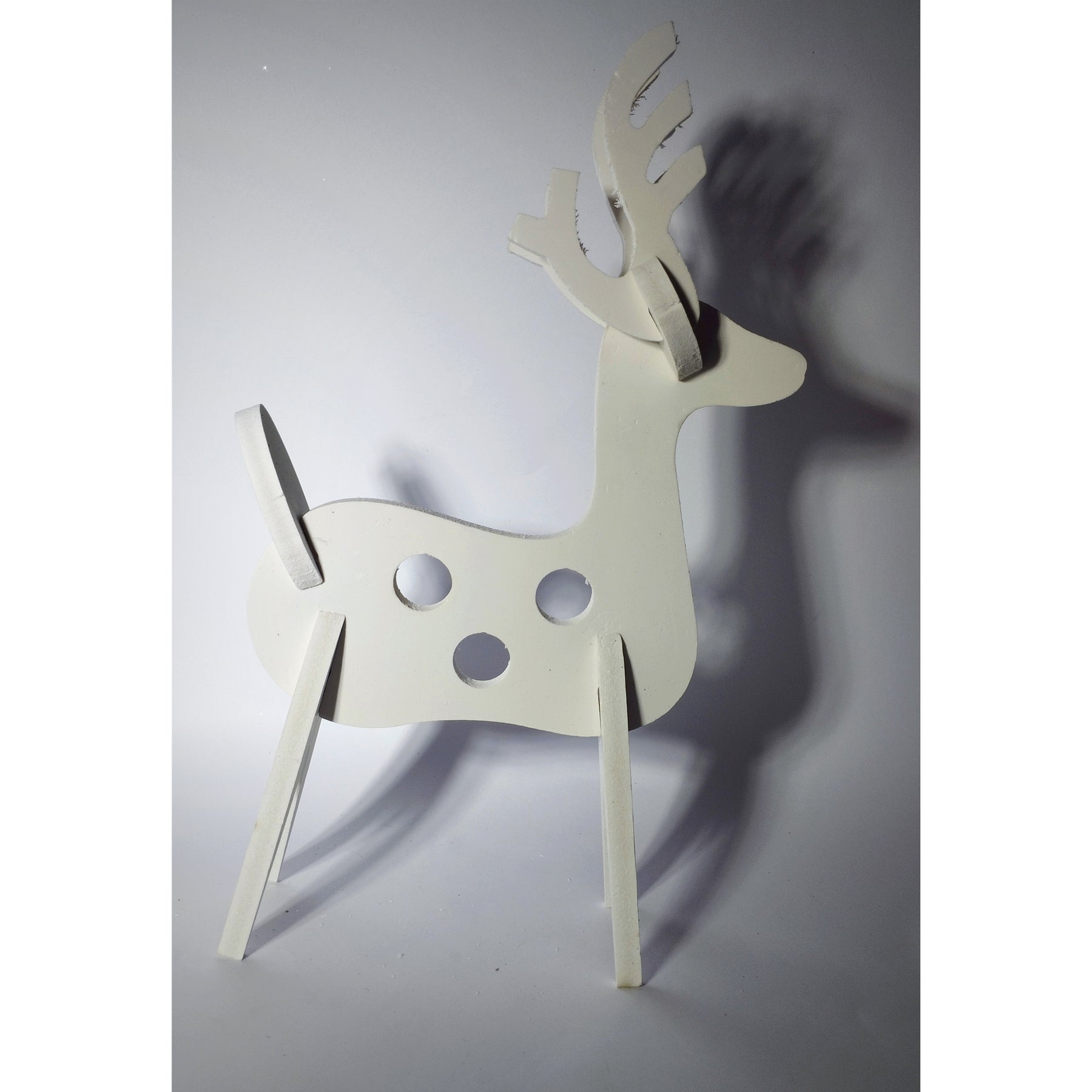 White 3D Reindeer Tabletop Decoration