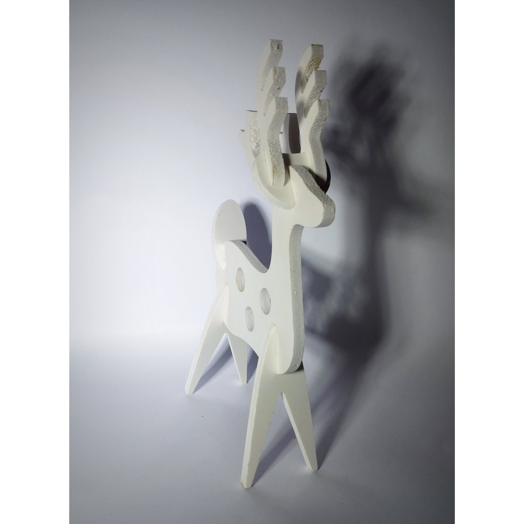 White 3D Reindeer Tabletop Decoration