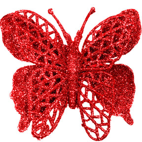 Double-Layered Red Butterflies - 3 Pack