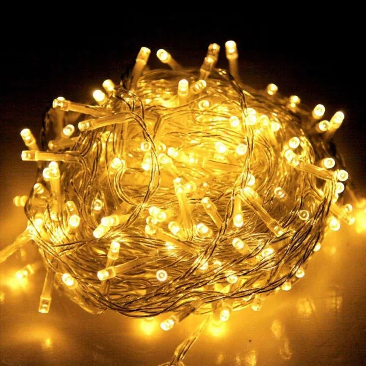 50 ft Warm Yellow Christmas Lights – 200 Bulbs