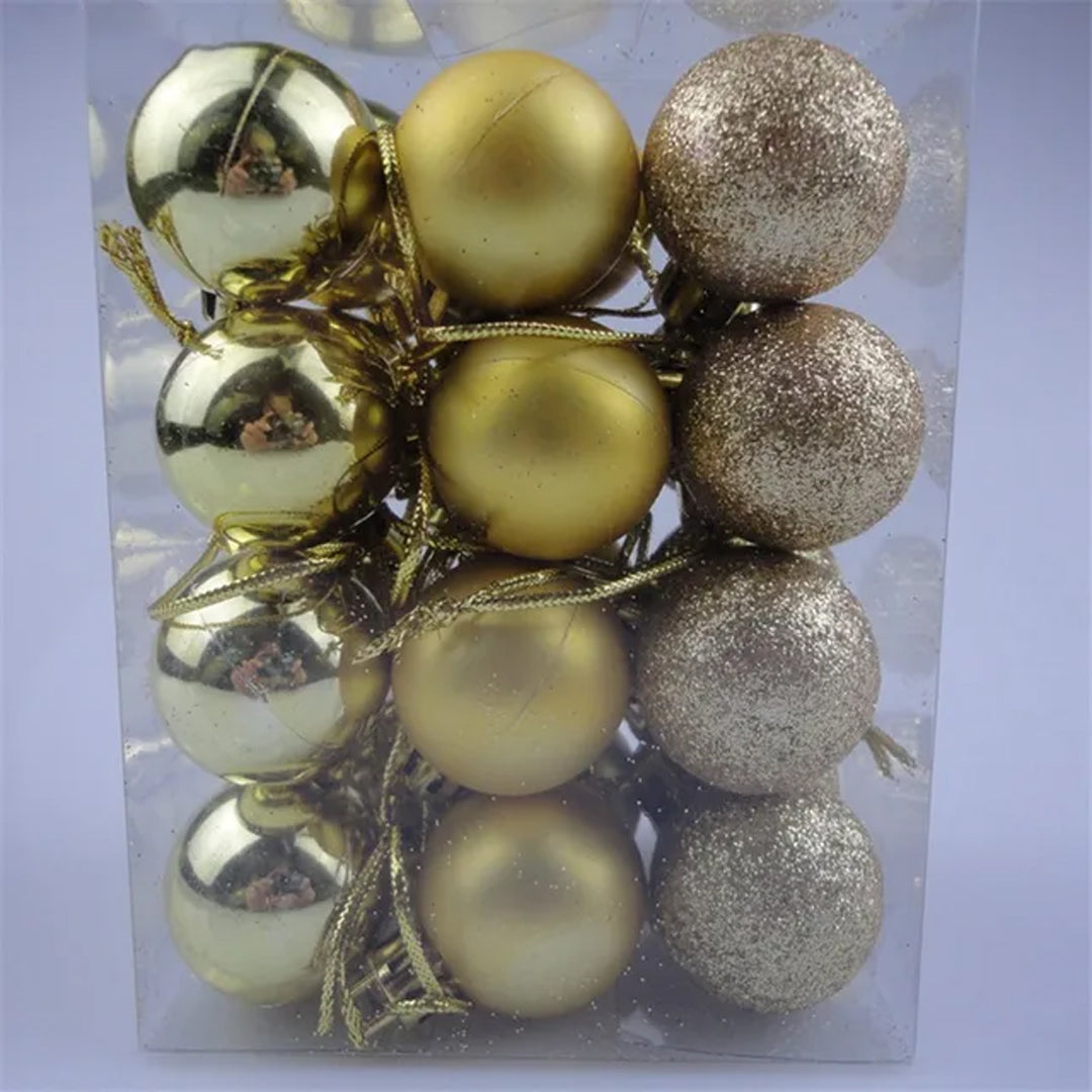 Christmas Party DIY Plastic Balls - 24 pcs